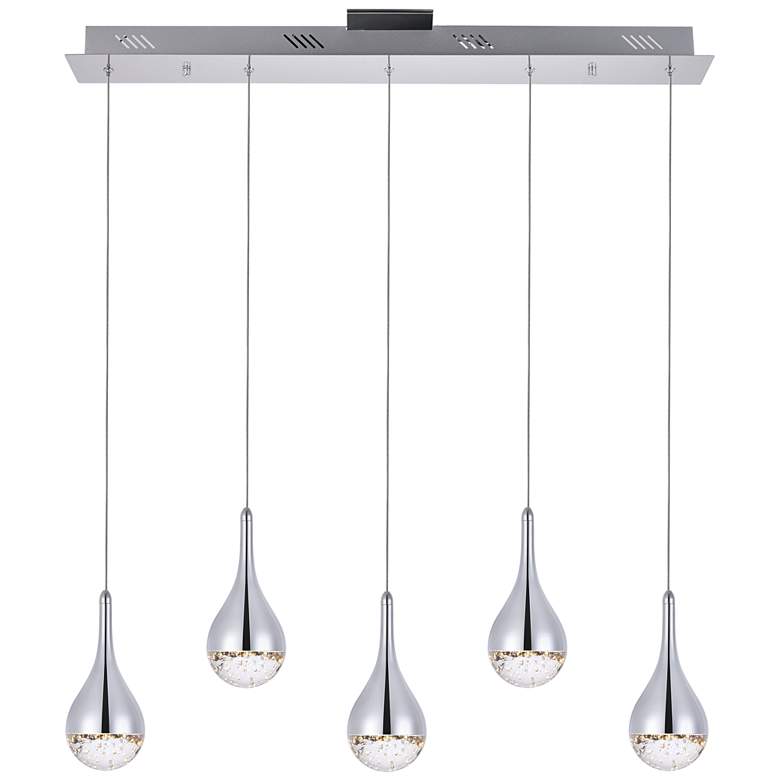 Image 1 Amherst Collection Led 5-Lt Chandelier 34In X 4In X 9 Finish