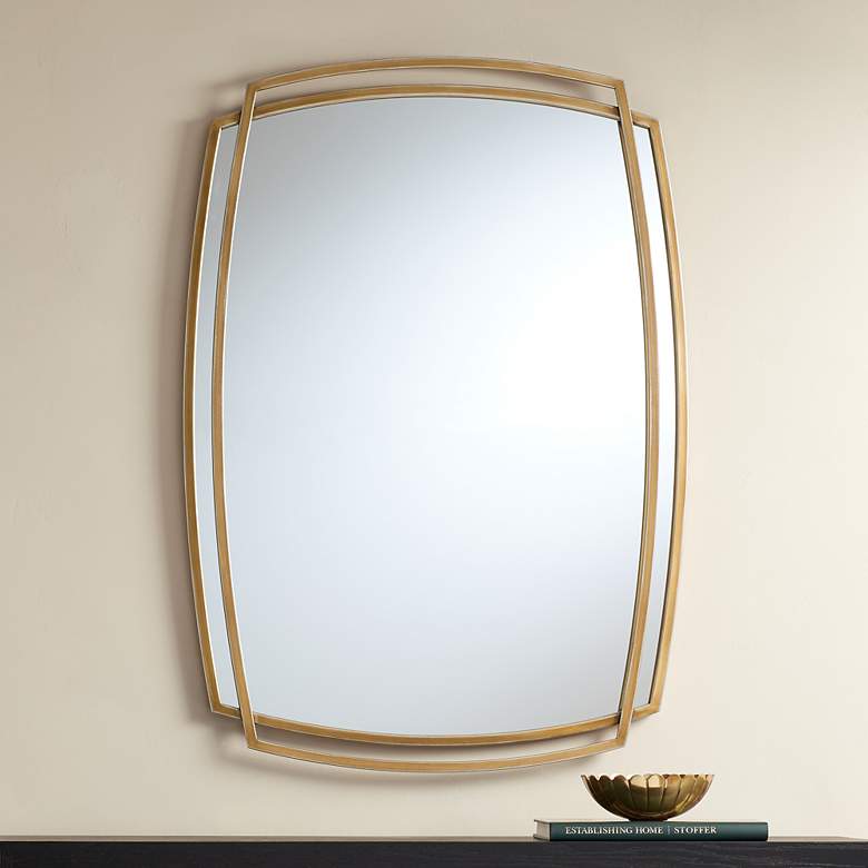 Image 6 Amherst Gold 24" x 34" Rectangular Wall Mirrors Set of 2 more views