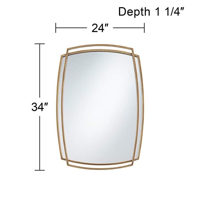 Image 7 Amherst Gold 24" x 34" Rectangular Wall Mirrors Set of 2 more views