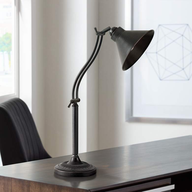 Image 1 Amherst Oil-Rubbed Bronze Adjustable Pharmacy Desk Lamp
