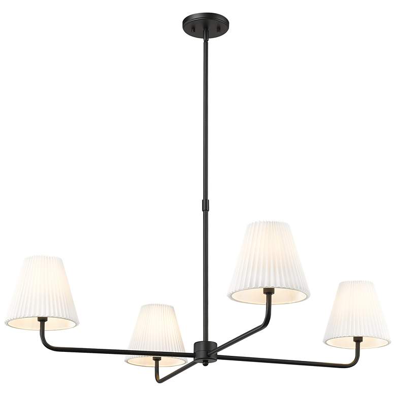 Image 1 Ami 40" Wide 4-Light Chandelier in Matte Black