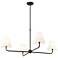 Ami 40" Wide 4-Light Chandelier in Matte Black