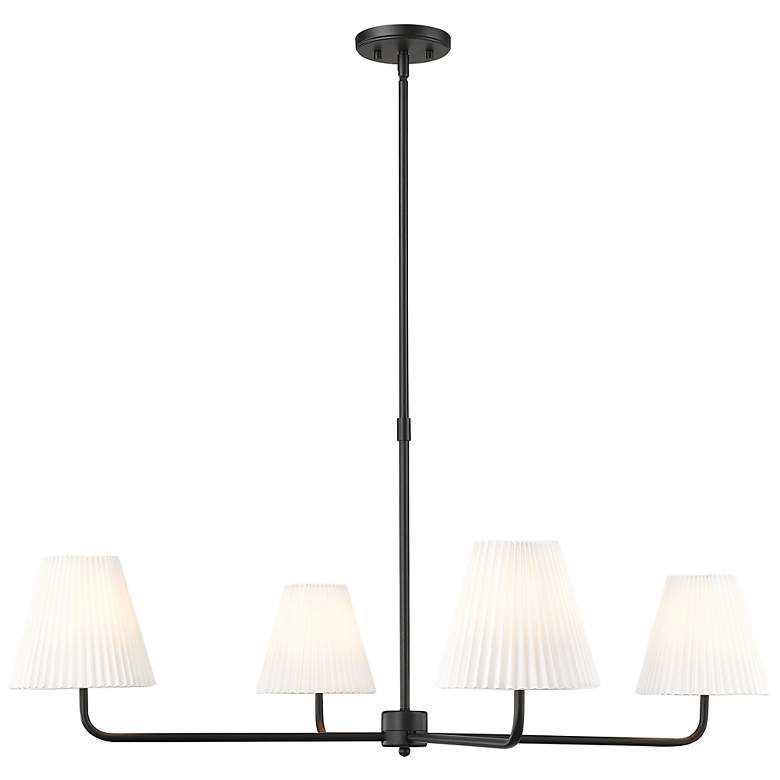 Image 2 Ami 40" Wide 4-Light Chandelier in Matte Black more views
