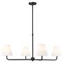 2_Ami 40" Wide 4-Light Chandelier in Matte Black more views
