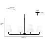 7_Ami 40" Wide 4-Light Chandelier in Matte Black more views