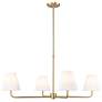 2_Ami 40" Wide 4-Light Chandelier in Vintage Brass more views