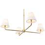 3_Ami 40" Wide 4-Light Chandelier in Vintage Brass more views