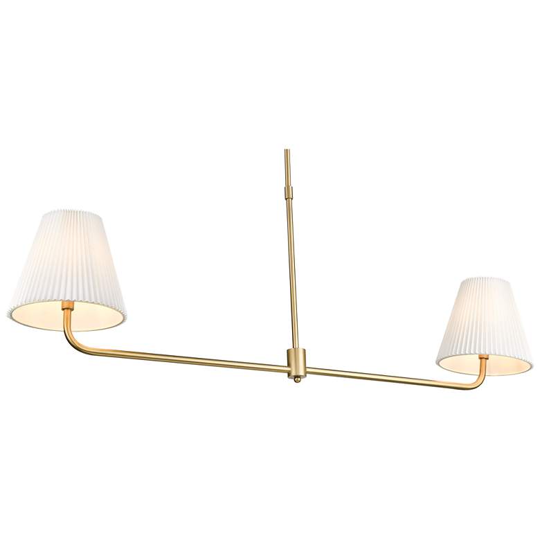 Image 1 Ami 48" Wide 2-Light Island in Vintage Brass