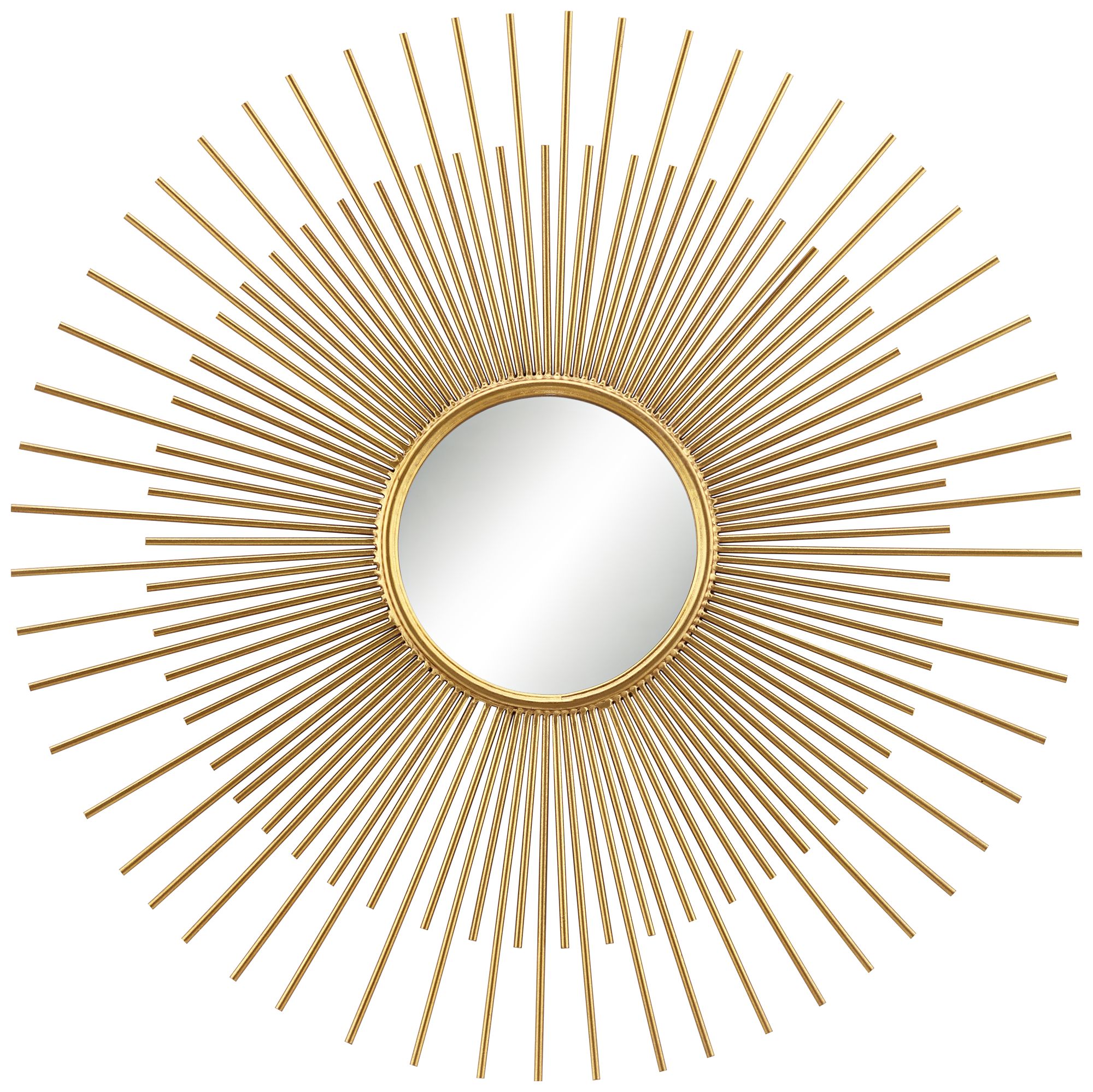 Amia Gold Leaf 31" Round Sunburst Wall Mirror 96Y10 Lamps Plus