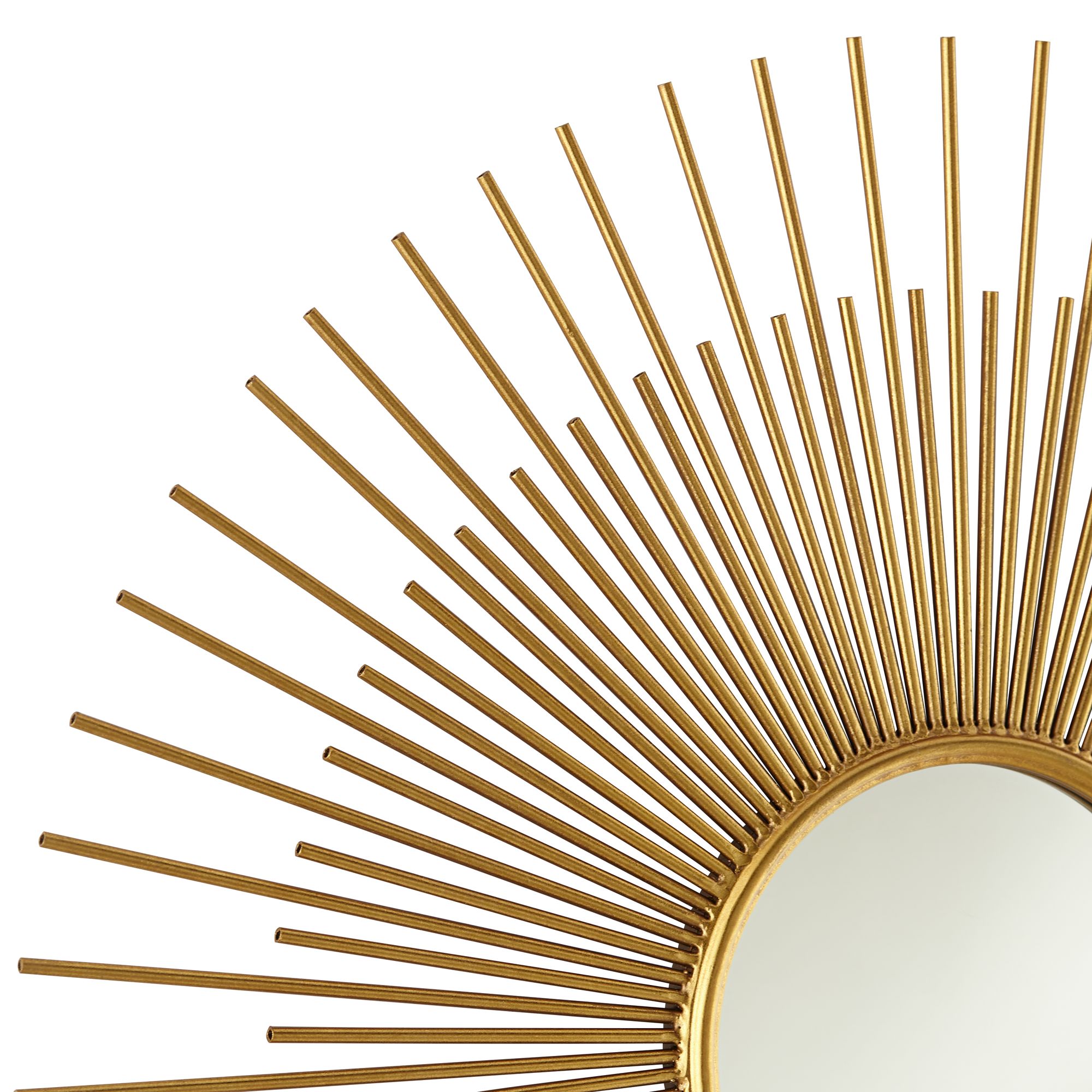 Amia Gold Leaf 31" Round Sunburst Wall Mirror 96Y10 Lamps Plus
