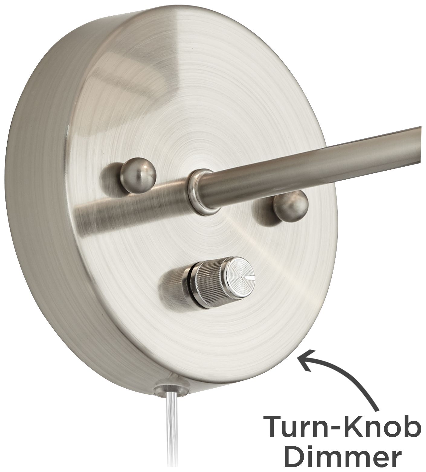 Amidon Brushed Nickel Drop Ring PlugIn Wall Lamp 46R97 Lamps Plus