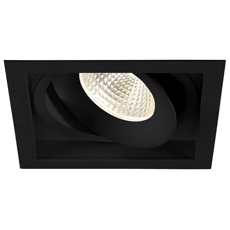 Image 1 Amigo 6 1/4 inch Black 26W LED Square Gimbal Recessed Downlight