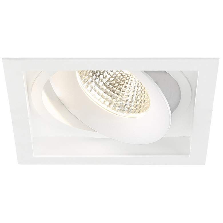 Image 1 Amigo 6 1/4 inch White 26W LED Square Gimbal Recessed Downlight