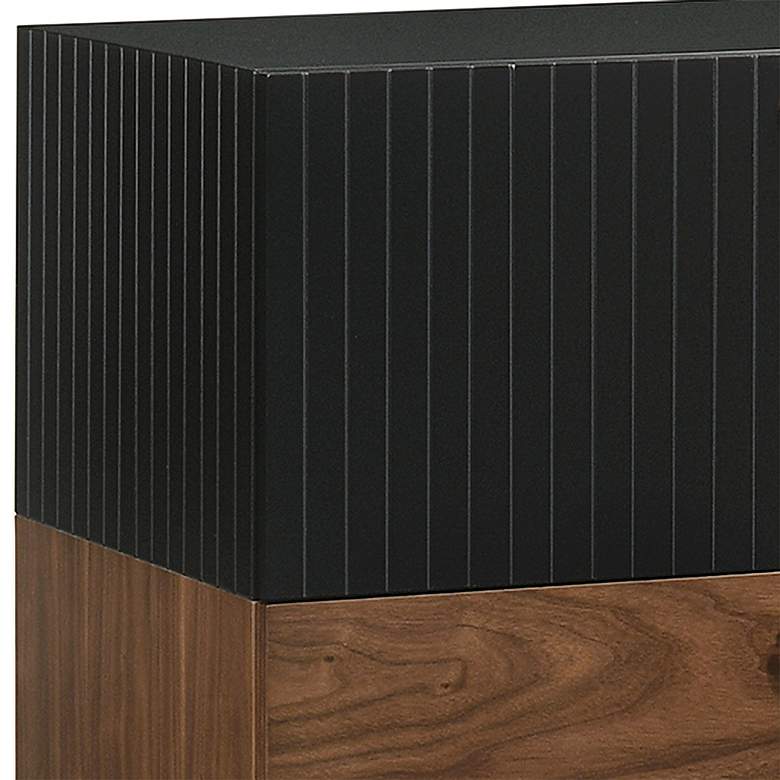 Image 3 Amigo 67" Wide Mid-Century Black and Walnut 8-Door Buffet more views
