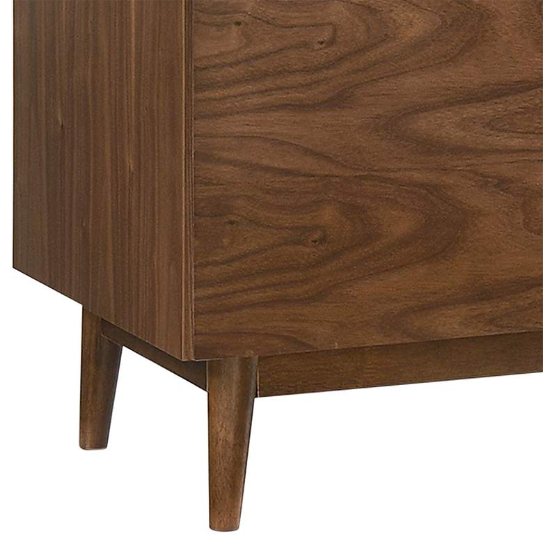 Image 4 Amigo 67" Wide Mid-Century Black and Walnut 8-Door Buffet more views