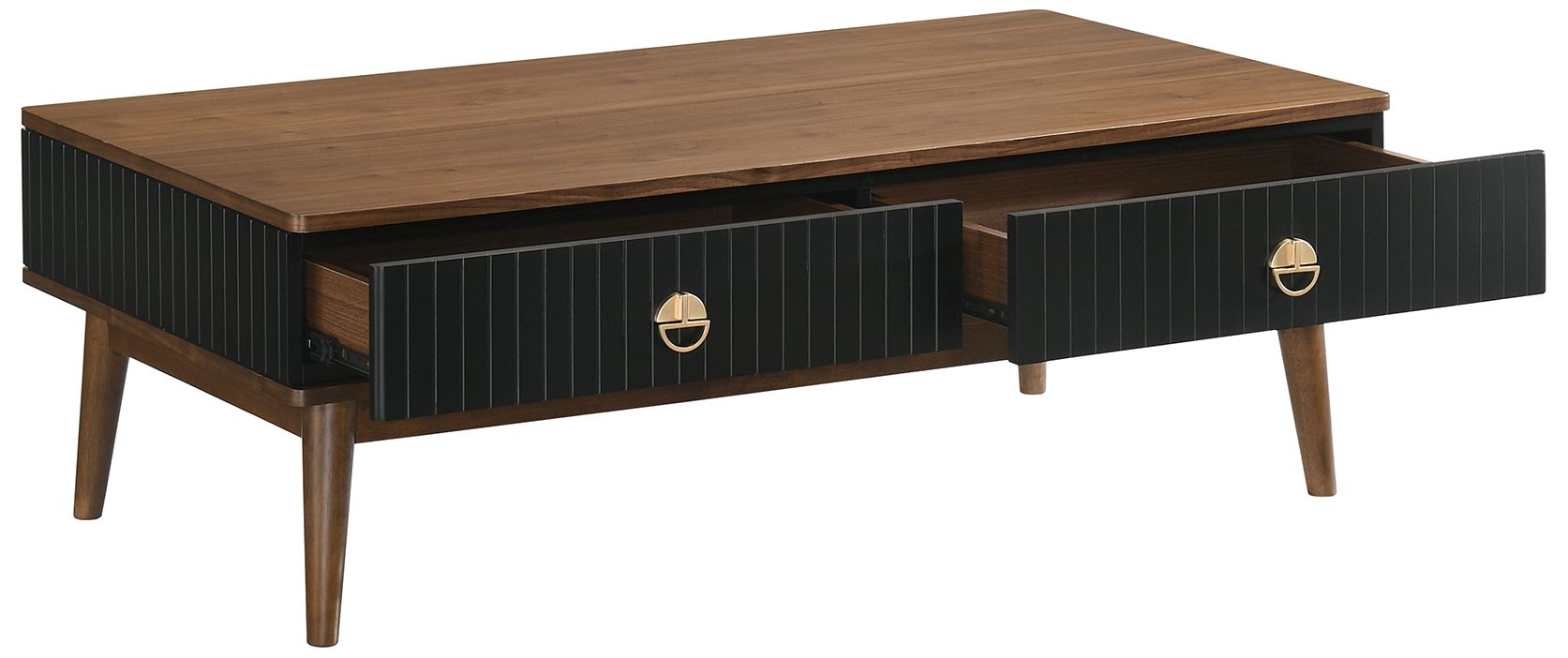 Image 4 Amigo Coffee Table in Walnut Wood and Black Veneer more views