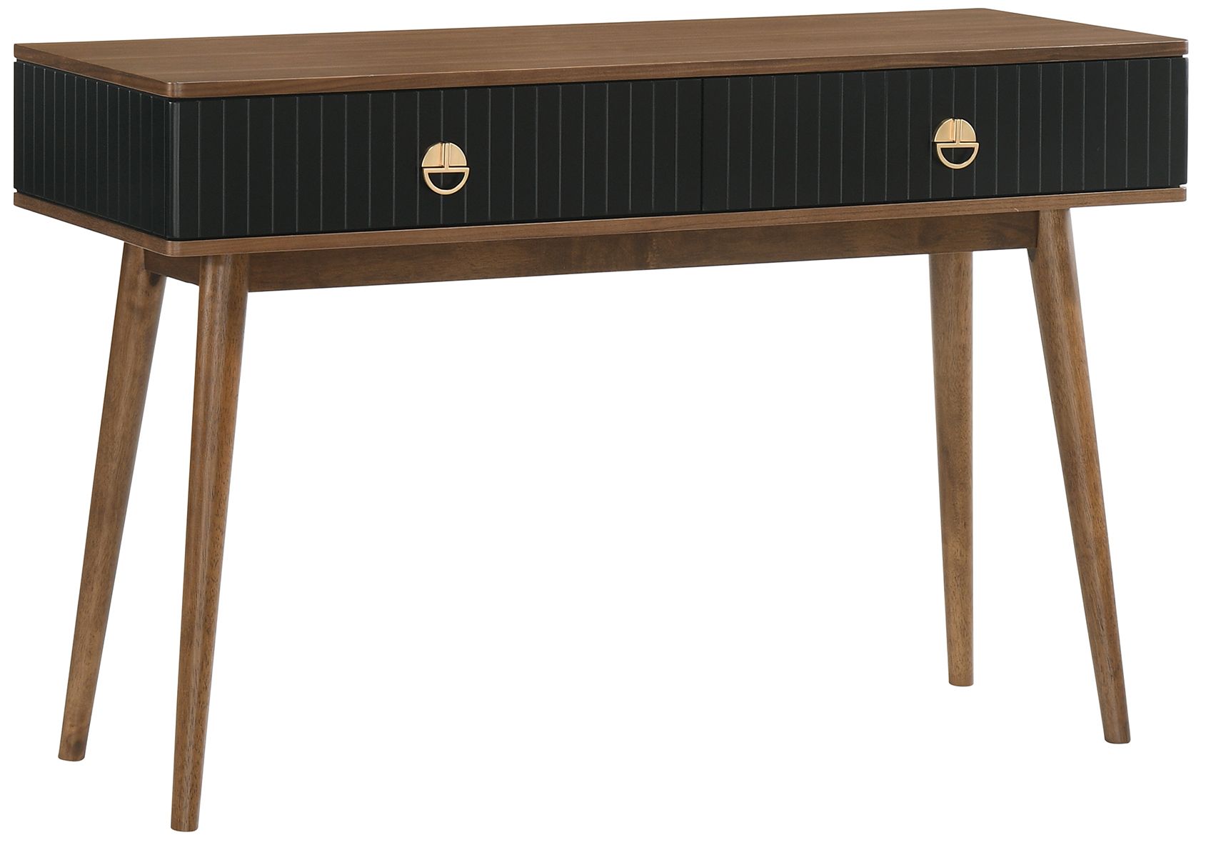 Image 3 Amigo Console Table in Walnut Wood and Black Veneer more views