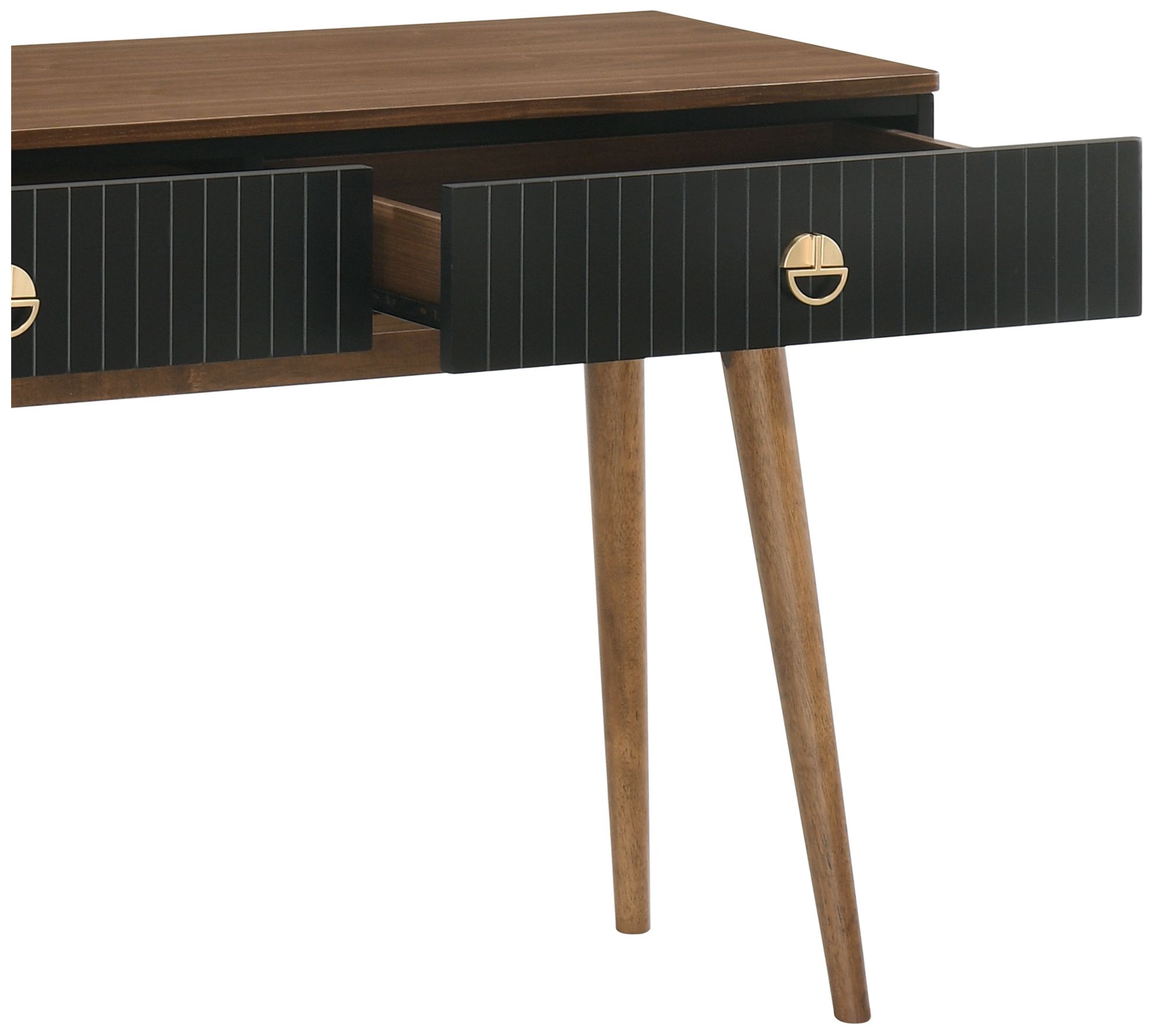 Image 6 Amigo Console Table in Walnut Wood and Black Veneer more views