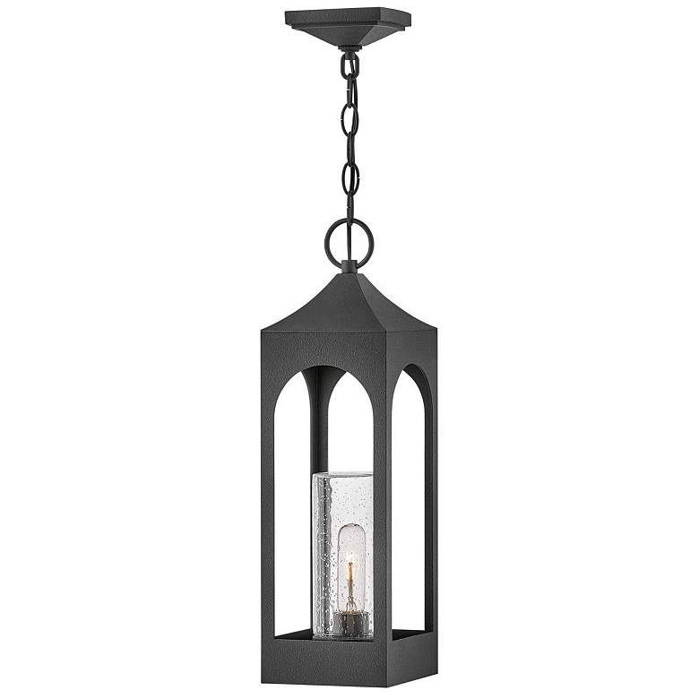 Image 1 Amina 20 1/2 inch High Distressed Zinc Outdoor Hanging Light