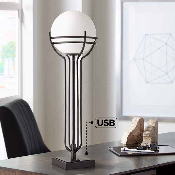 Art Deco Console Lamp with USB - #552T1 | Lamps Plus