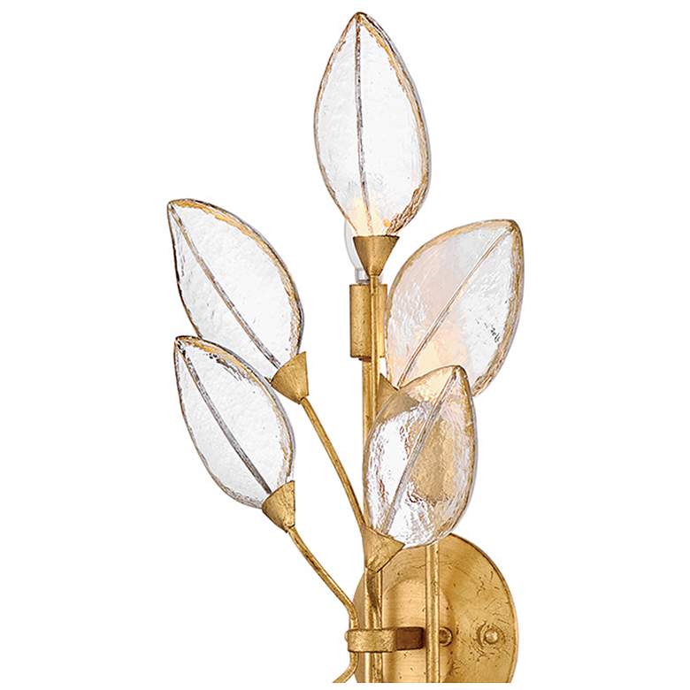 Image 7 Amira 34" High Distressed Brass 4-Light Wall Sconce more views