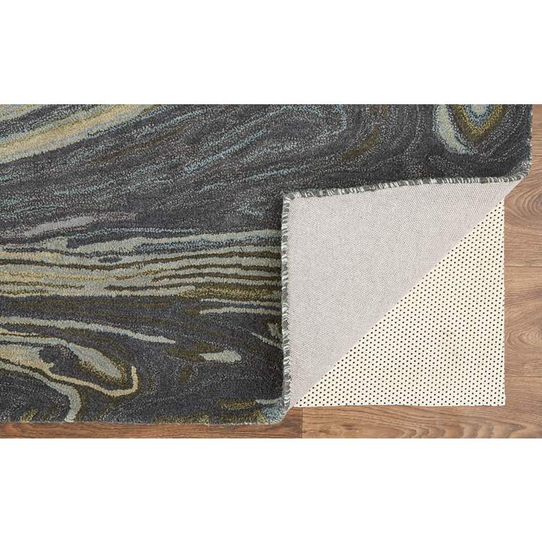 Image 4 Amira AMI8631 5'x8' Olive Green and Gray Marble Area Rug more views