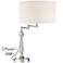 Amira Crystal Swing Arm Desk Lamp with USB Port and Outlet