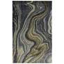 Thumbnail2 of Amira Transitional Abstract Hand Tufted Blue Area Rug 8631F