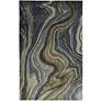 Thumbnail2 of Amira Transitional Abstract Hand Tufted Blue Area Rug 8631F