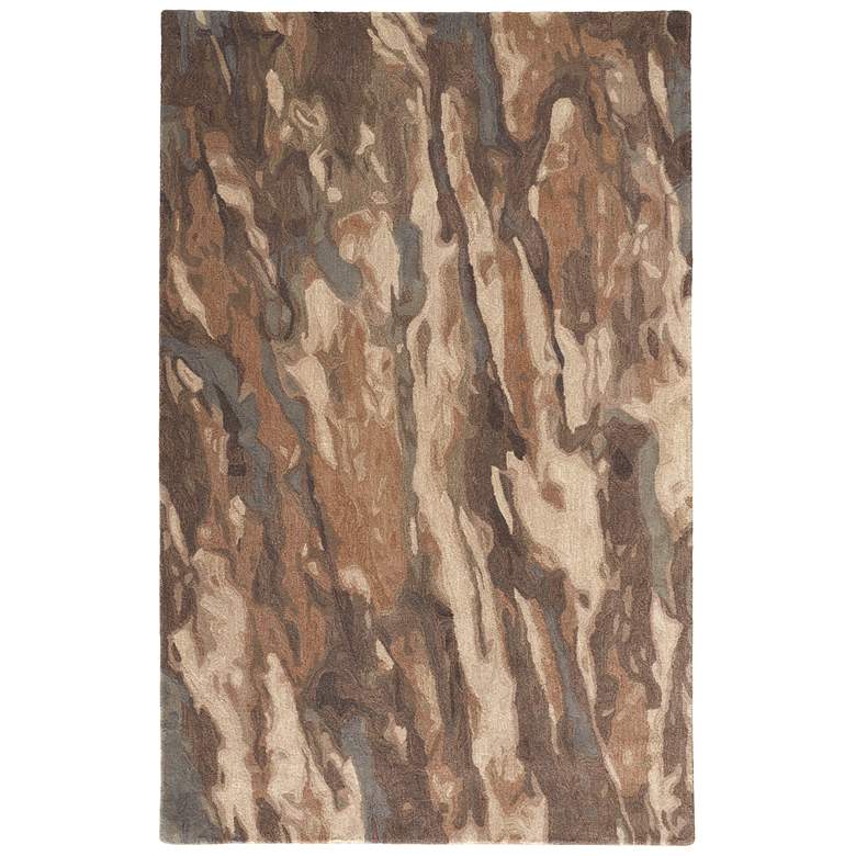 Image 1 Amira Transitional Abstract Hand Tufted Brown Area Rug 8632F