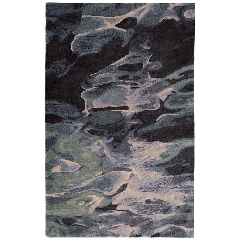 Image 1 Amira Transitional Abstract Hand Tufted Green Area Rug 8635F