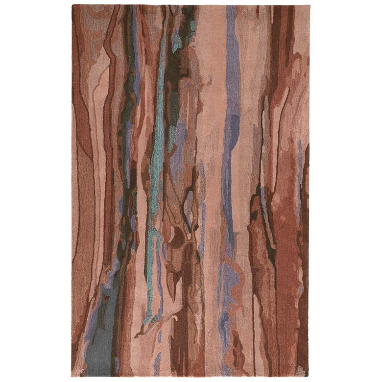 Image 1 Amira Transitional Abstract Hand Tufted Red Area Rug 8634F