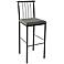 Amisco Alan Ritzy 24" Black Coral Counter Stool