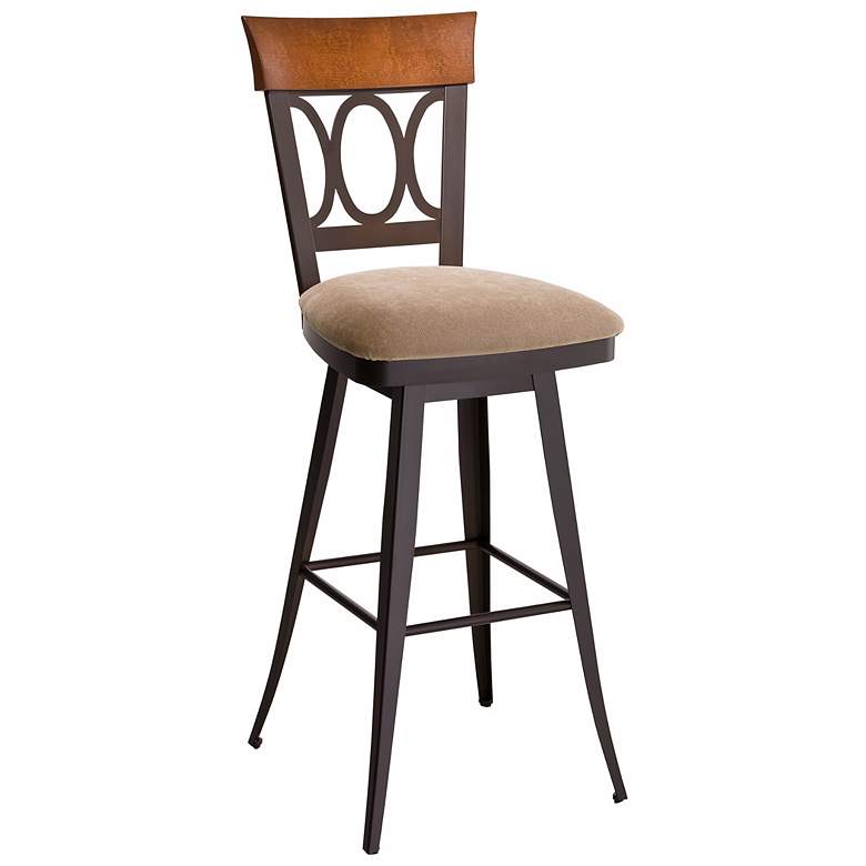 Image 1 Amisco Cindy Scotch 30" High Swivel Bar Stool