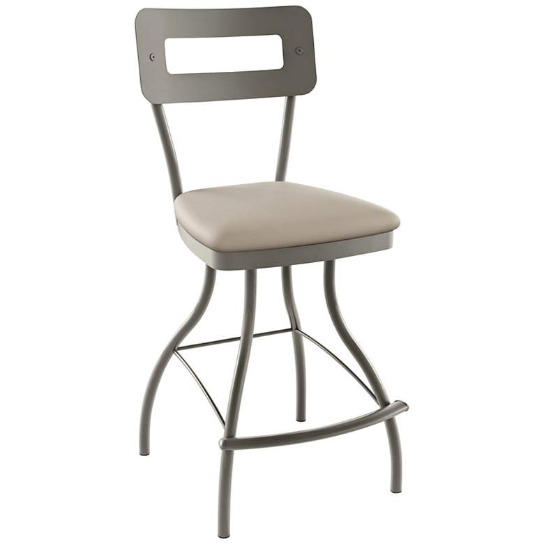 Image 1 Amisco Cora Oyster 26" Titanium Warm Gray Counter Stool