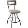 Amisco Cora Oyster 26" Titanium Warm Gray Counter Stool