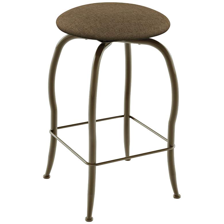 Image 1 Amisco Ginny Soya 26 inch Antique Brass Gold Counter Stool