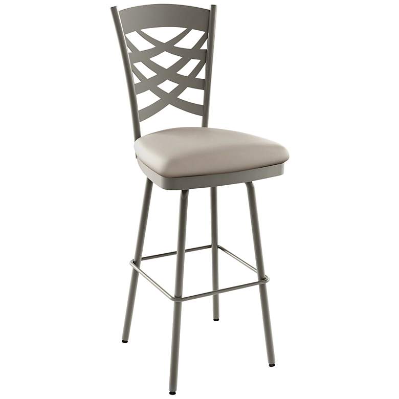 Image 1 Amisco Nest Oyster 26 inch Titanium Warm Gray Counter Stool