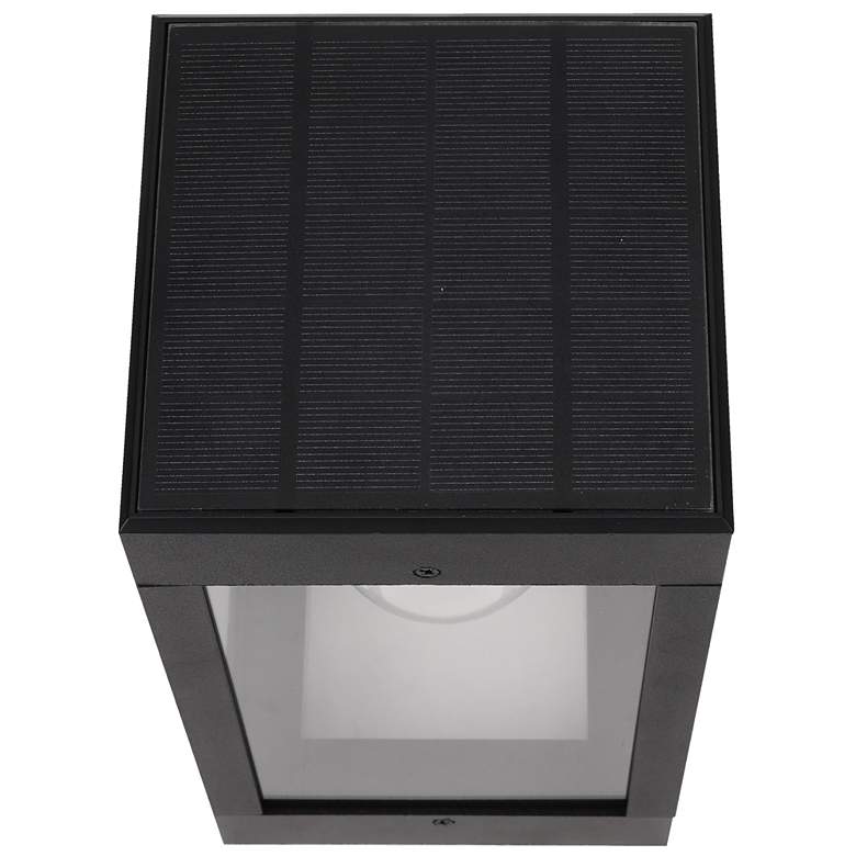 Image 2 Amit 8 3/4" High Black Solar LED Outdoor Lantern Wall Light more views