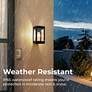 Amit 8 3/4" High Black Solar LED Outdoor Lantern Wall Light