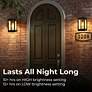 Amit 8 3/4" High Black Solar LED Outdoor Lantern Wall Light