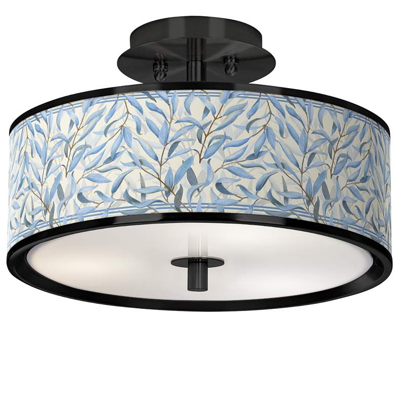 Image 1 Amity Black 14" Wide Ceiling Light