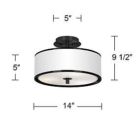 Image4 of Amity Black 14" Wide Ceiling Light more views