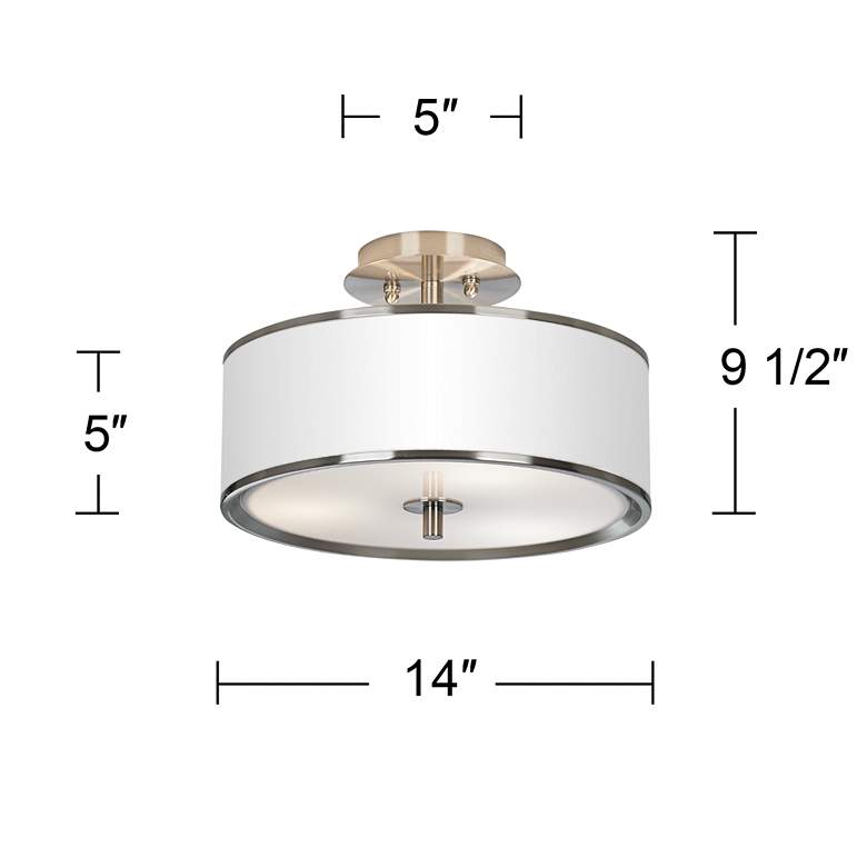 Image 4 Amity Nickel 14" Wide Ceiling Light more views