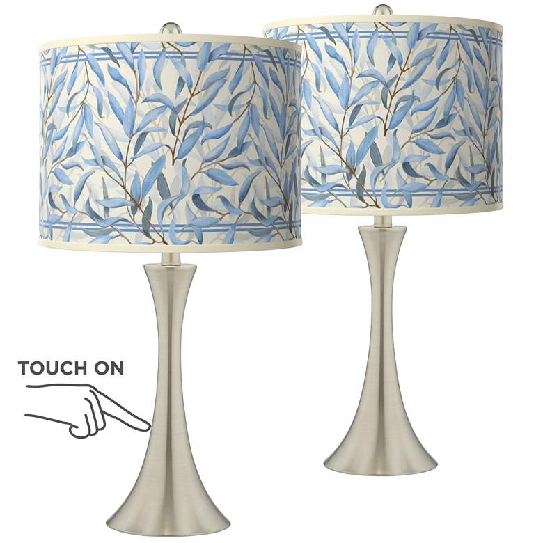 Image 1 Amity Trish Brushed Nickel Touch Table Lamps Set of 2