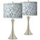 Amity Trish Brushed Nickel Touch Table Lamps Set of 2