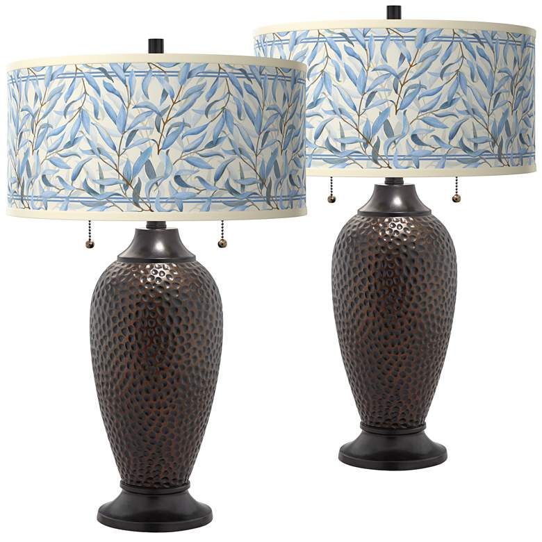 Image 1 Amity Zoey Hammered Oil-Rubbed Bronze Table Lamps Set of 2