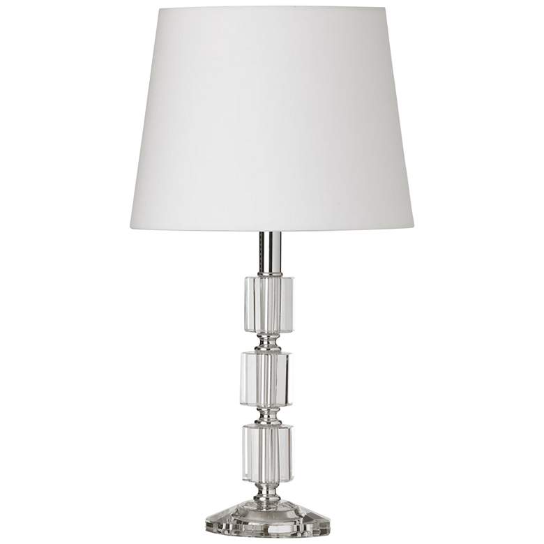 Image 1 Amli 16 3/4 inch High Chrome and Crystal Table Lamp