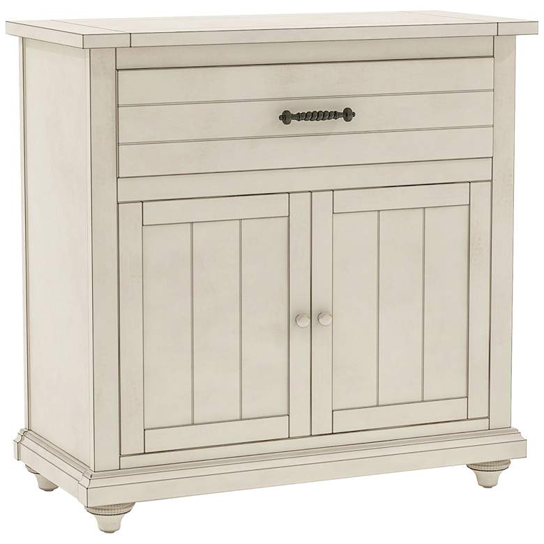 Image 2 Ammidown 32" Wide Antique White Wood 2-Door Accent Cabinet 