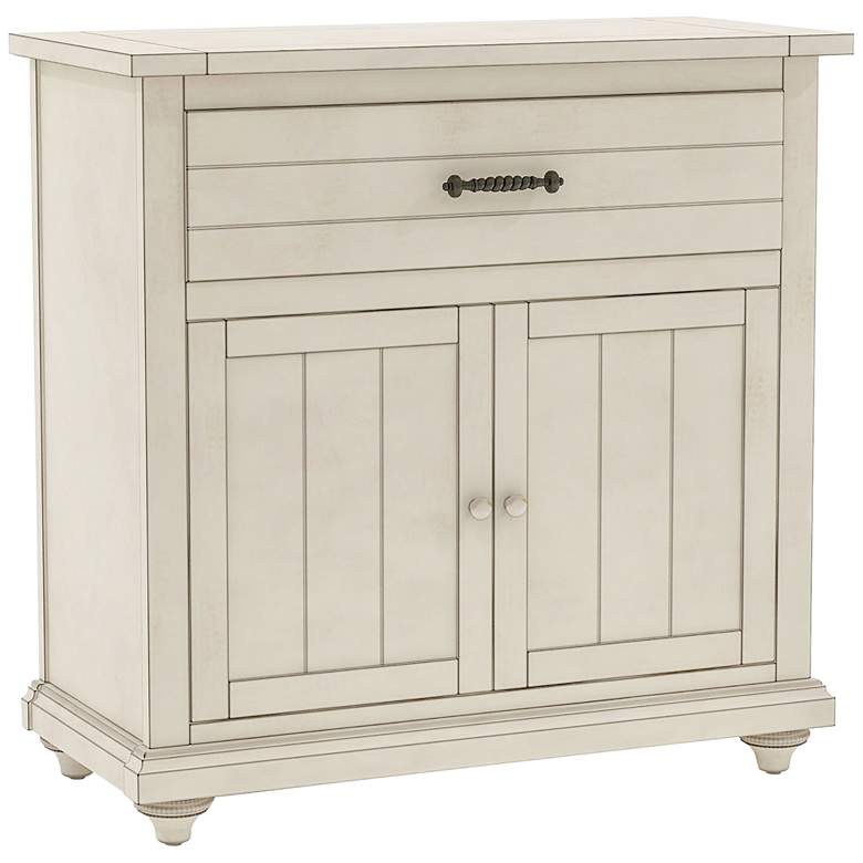 Image 2 Ammidown 32" Wide Antique White Wood 2-Door Accent Cabinet